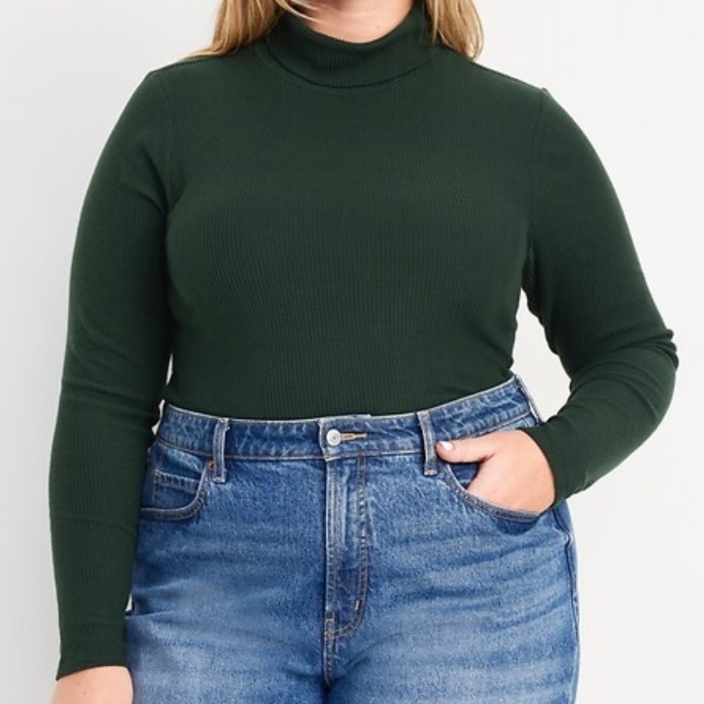 Nwt Old Navy Forest Green Plus Ribbed Turtleneck